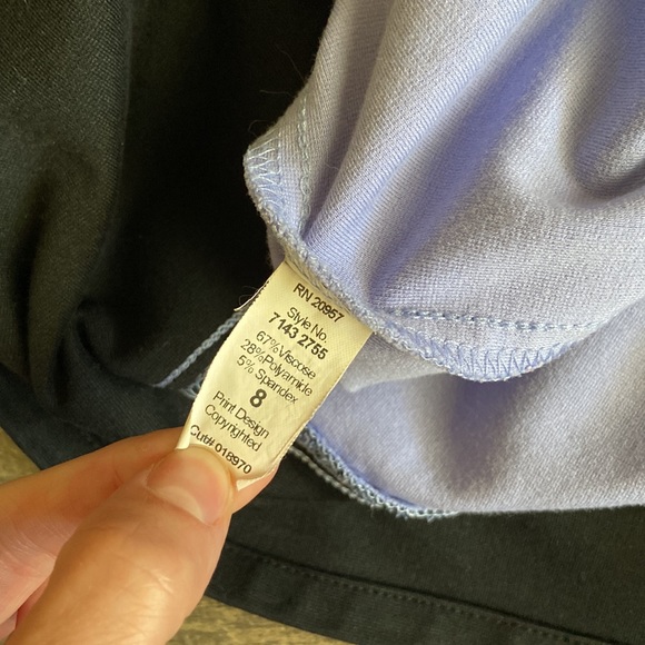 Tori Richard Honolulu Colorblock Sleeveless Double V Shift Dress - Picture 14 of 14